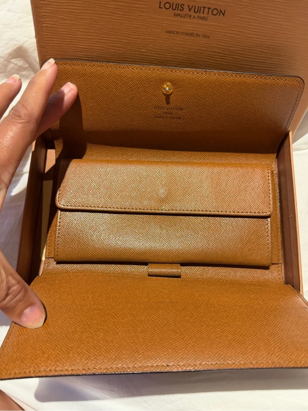 Louis Vuitton Monogram Canvas Wallet in Brown and Gold